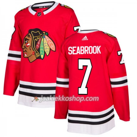 Miehille NHL Chicago Blackhawks Pelipaita Brent Seabrook 7 Adidas 2017-2018 Punainen Authentic